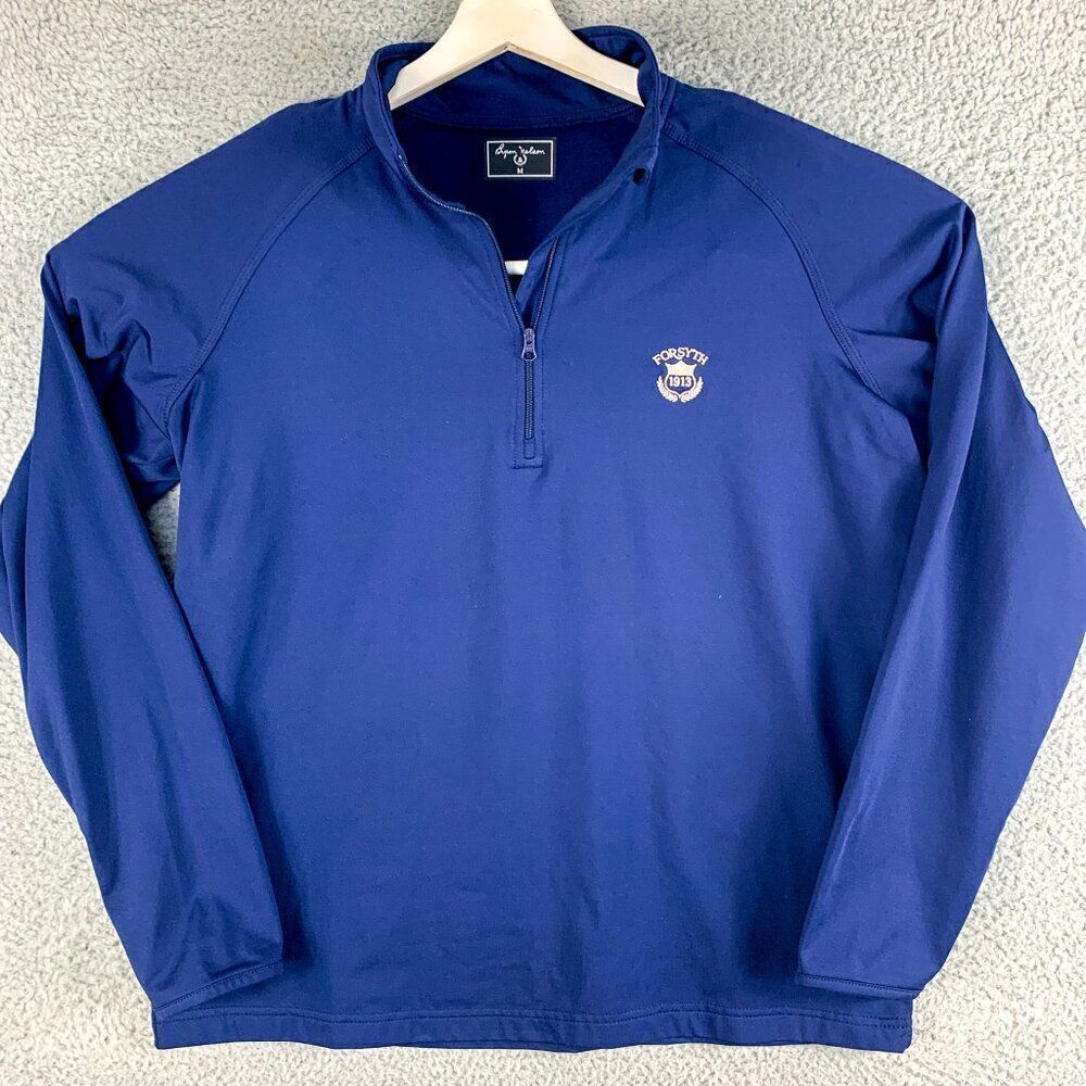Byron Nelson Jacket Men‎ Medium Blue Golf Golfer Forsyth Country Club Camping